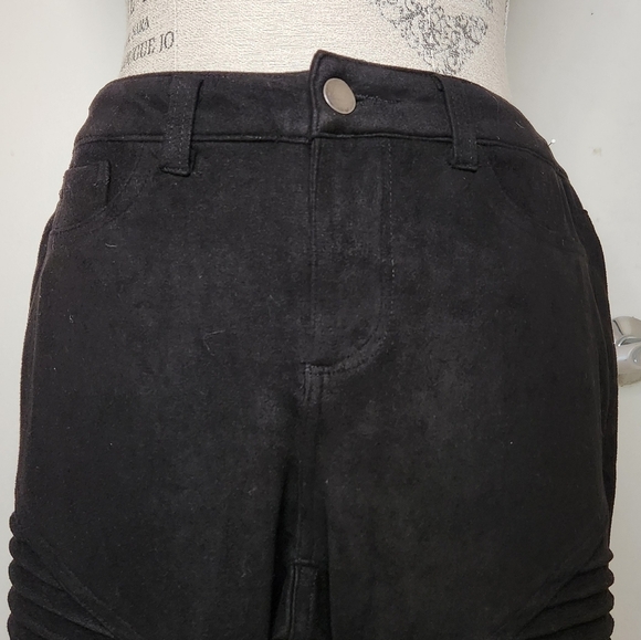 HQP black stretch moto jeggings - Picture 3 of 11